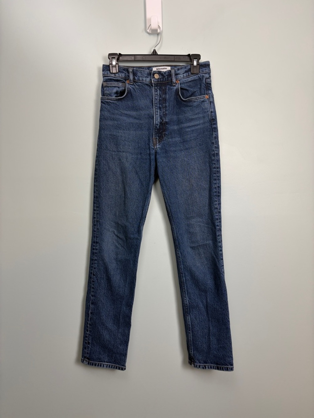 Reformation Liza Ultra High Rise Women’s Size 26 Straight Jeans Anguilla Wash